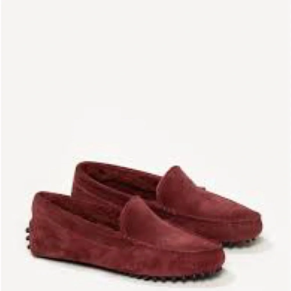 M.Gemi Burgundy Shearling mocassins - Picture 1 of 4